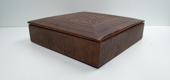 Vintage Jewelry Box - Jewelry Case - Leather Case