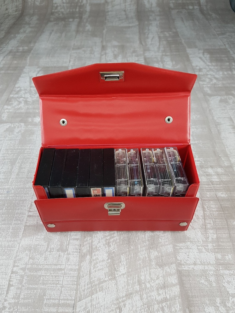 Record case box Cassette storage Record storage Audio Entry Box Gift Idea Vintage Box 1970S