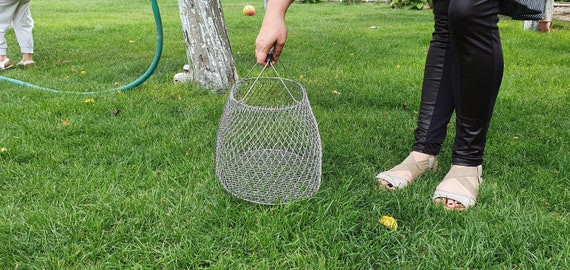 Vintage fish basket - Wicker basket - Fishing bask