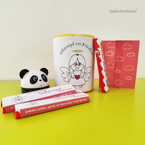 Kinderbar beschermengel banderol meisje, instant cadeau downloaden, rijbewijs geslaagd, babygeboorte, jaar in het buitenland, gastcadeau