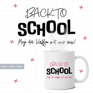 Arquivo de plotter "De volta às aulas – Que o café esteja com você" | Frase engraçada SVG DXF PNG | Presente de professor | Humor de volta às aulas com café