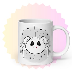 Spider Vibes - Niedliche Spinnen Tasse für Kaffee- und Teeliebhaber - Cartoon Spinnen Tasse - Frech & Krabbelig - Gothic Stile Geschenkidee