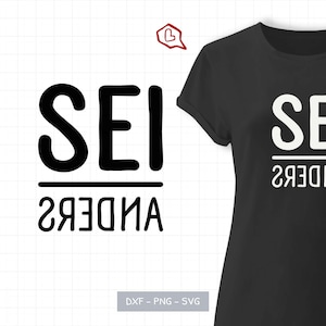 Archivo de trazador "Sé diferente" | Frase valiente SVG dxf PNG | Diseño de declaración para camisetas, tazas, bricolaje | Individualidad, autoconfianza, Cricut