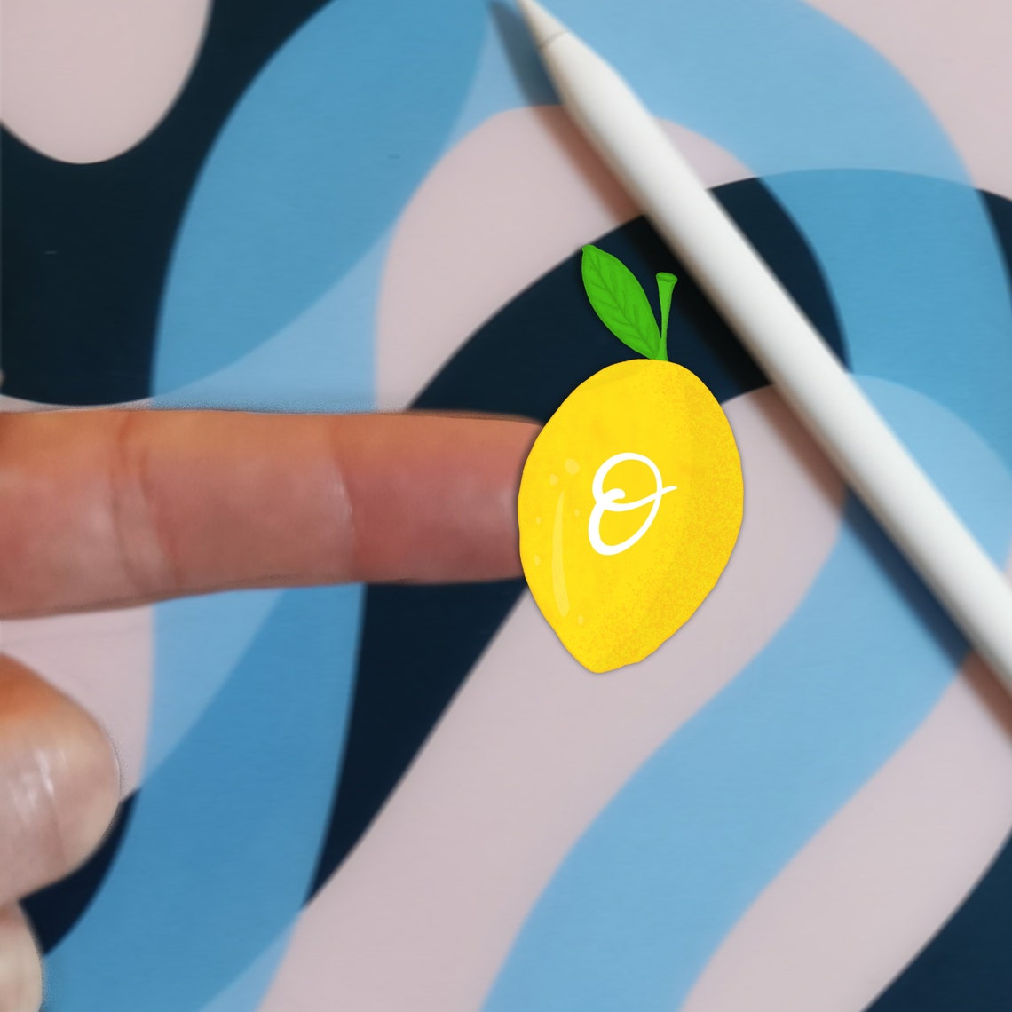 Lemon Alphabet digital Sticker printable Lemon Sticker Etsy