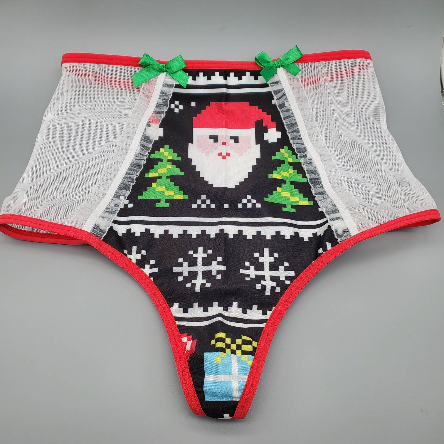 High Waist Christmas Panties High Waist Panties Thong Etsy