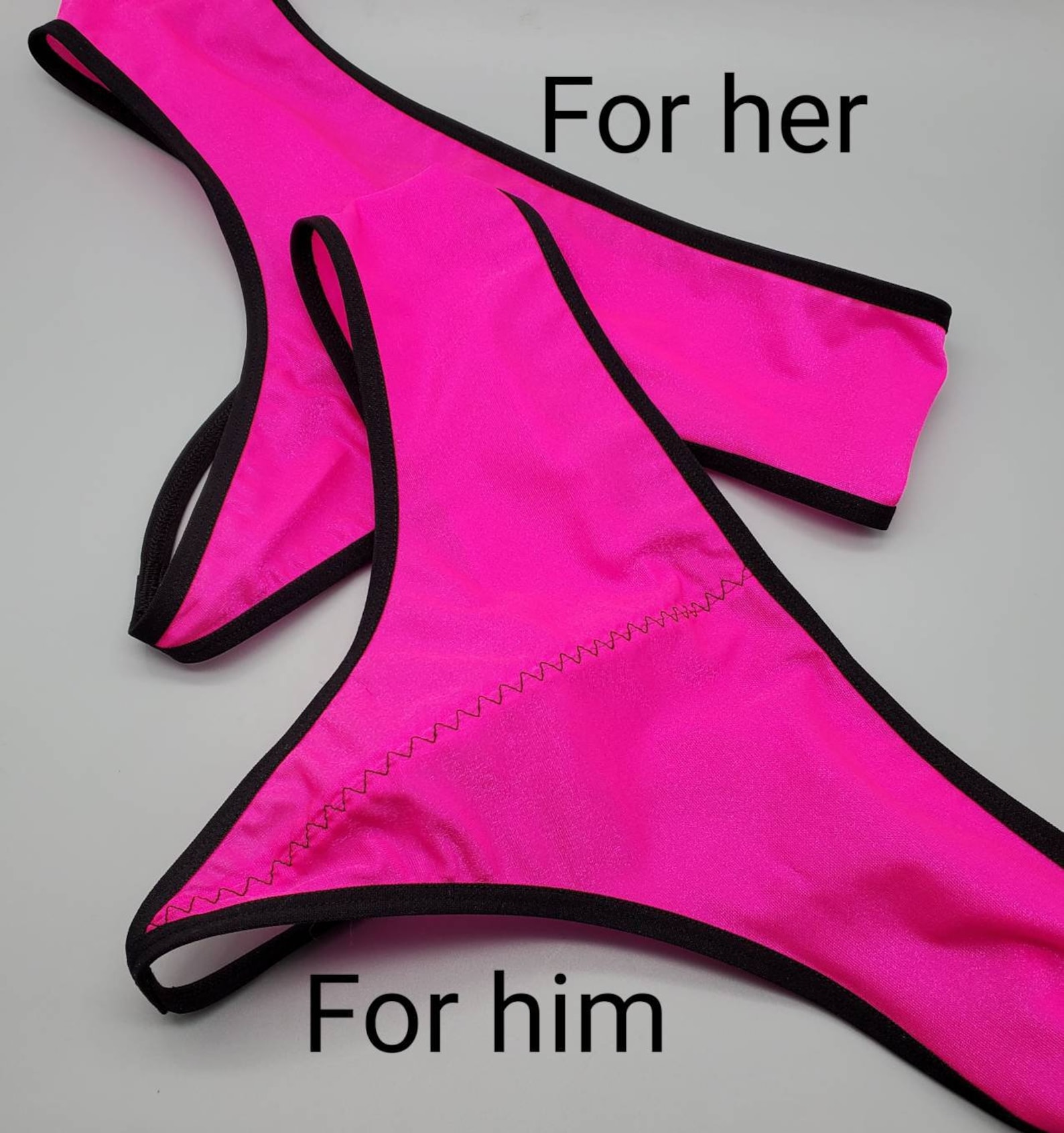 His or Hers Thong Panties Hand Made Thong Men Underwear Women Etsy