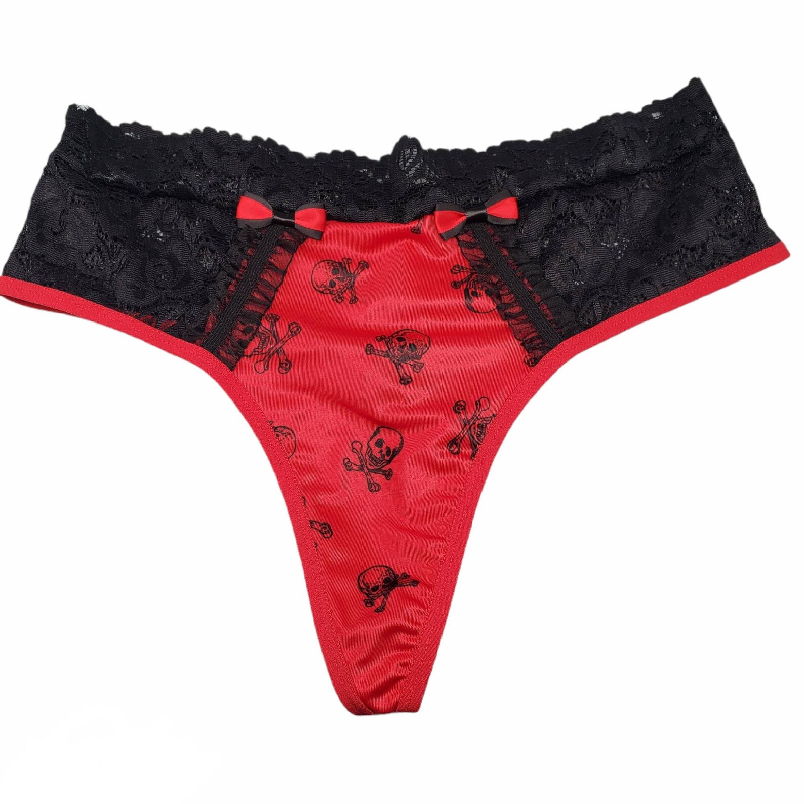 Skull Printed Panties Halloween Lingerie Lace Panties Skulls Etsy