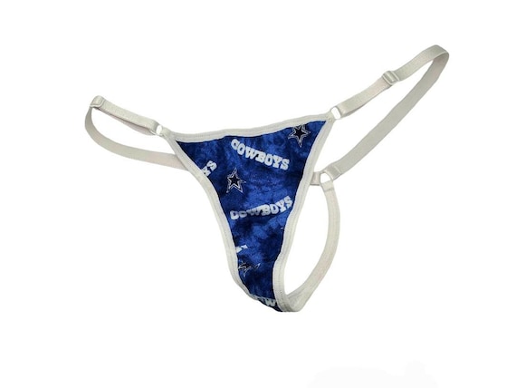 Dallas Cowboys Printed Cotton Handmade Strap Thong Panties With Cotton  Lining Football Lingerie Football Gifts Dallas Cowboys Gift Panties 