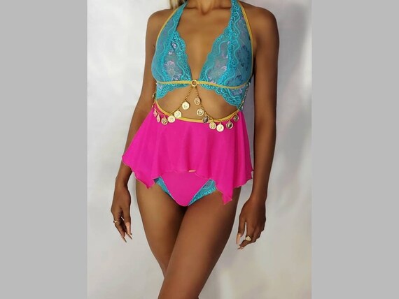 Princess Jasmine Inspired Babydoll Aladdin Panties Sheer Lace Etsy