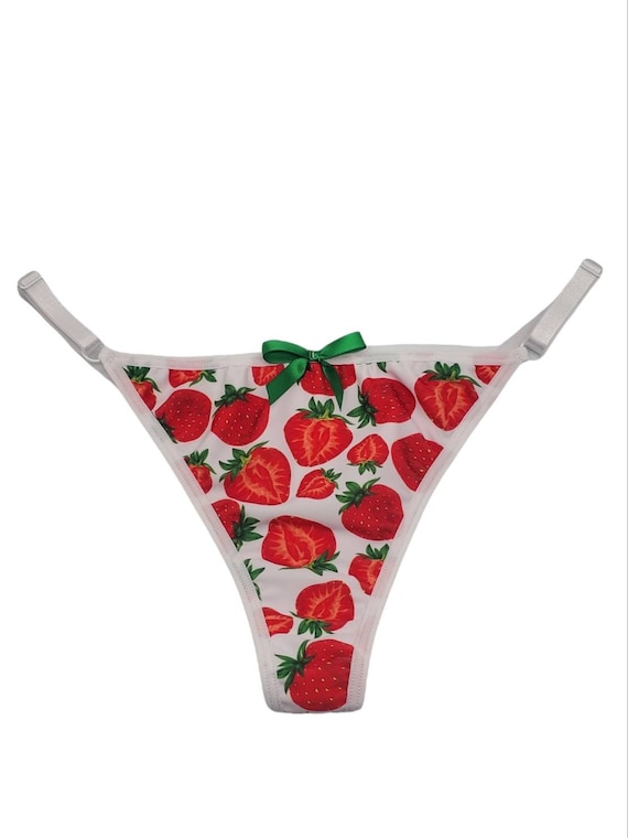 Strawberry Printed Thong Panties Stripper Thong Sexy Underwear Sexy Lingerie  Strawberry Lingerie Women's Underwear Thong Panties G-string -  Canada