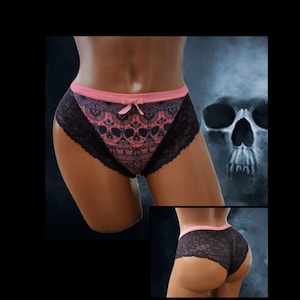 Bragas atrevidas súper elásticas con calaveras, ropa interior femenina, lencería femenina, trajes de stripper, tanga, ropa rave, gótico, punk rock, Halloween, calaveras