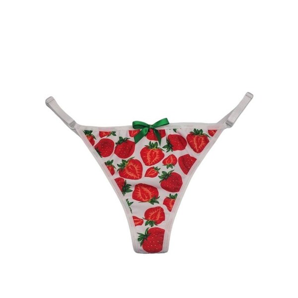 Women's Strawberry Printed Blue Cotton Innerwear main image 1