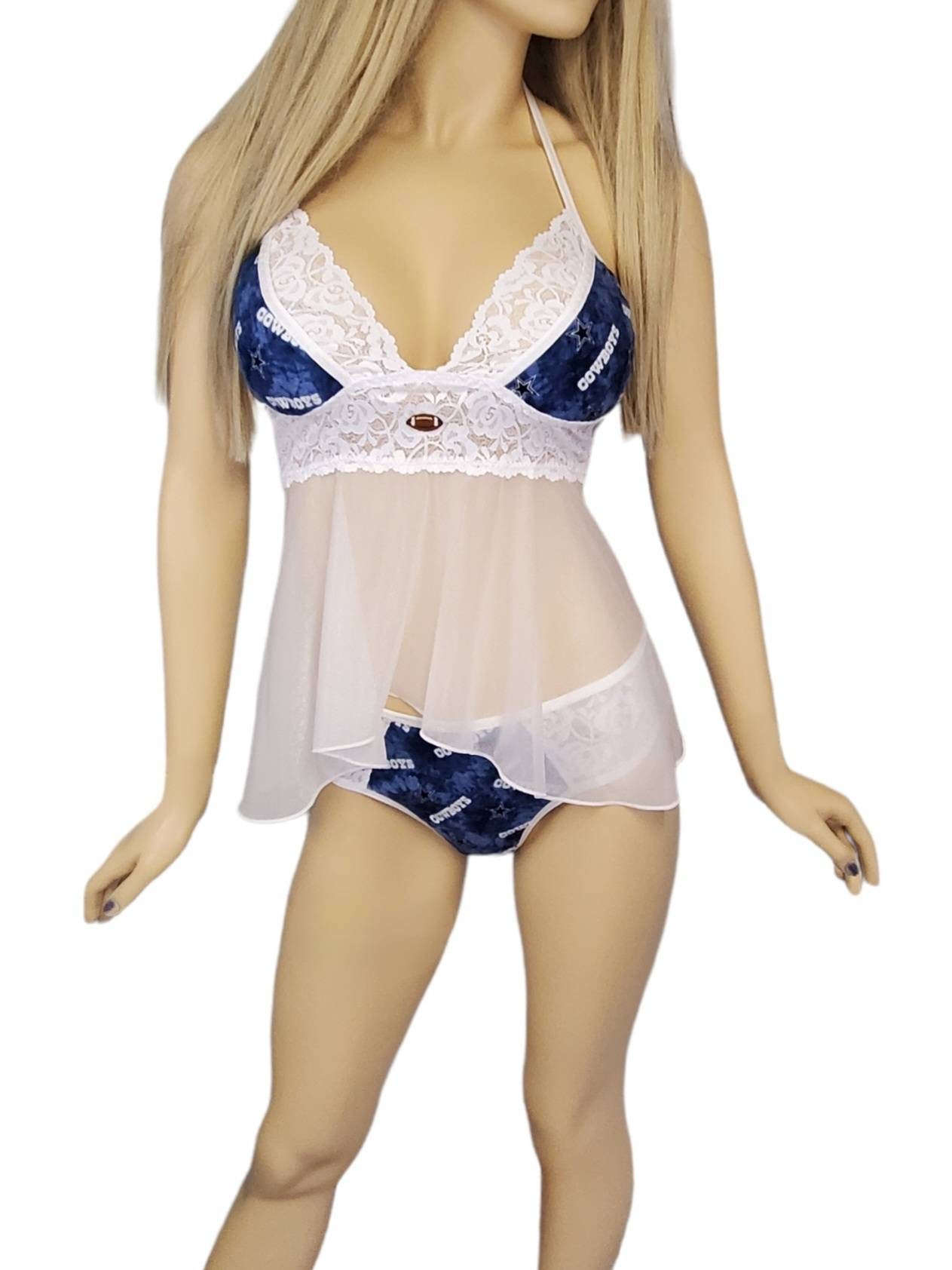 Dallas Cowboys Printed Cotton Handmade Lingerie Set With Football Decal  Sexy Lingerie Football Lingerie Dallas Cowboys Gifts Dallas Cowboys -   Canada