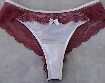 Glissenette Lace Cheeky Panties, Handmade USA Lingerie