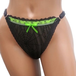 Halloween Spiderweb Adjustable Straps T-back Thong Halloween Lingerie Halloween Underwear Sexy Costumes Women&#39;s Underwear Strap Thong Pantie