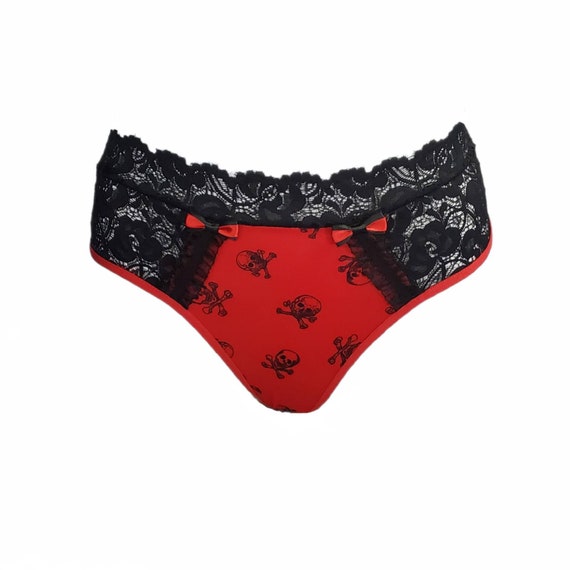 Skull Printed Panties Halloween Lingerie Lace Panties Skulls Red Lingerie  Stripper Gstring Underwear Bondage Exotic Sexy Thong Sexy Lingerie -   Canada