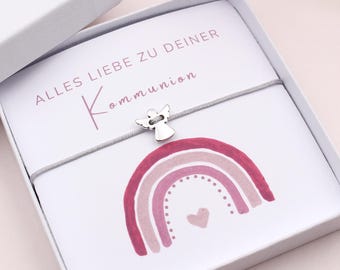 Geschenk zur Kommunion, Firmung und Konfirmation, Armband mit Karte