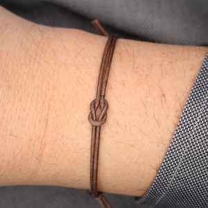 Lederarmband Herren Infinity Knoten, Leder 1,5mm Farbwahl, Unendlichkeit