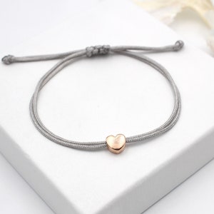 Macrame bracelet heart 925 silver