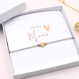 Armband mit Karte und Schmuckschachtel, Muttertag, Valentinstag oder Vatertag