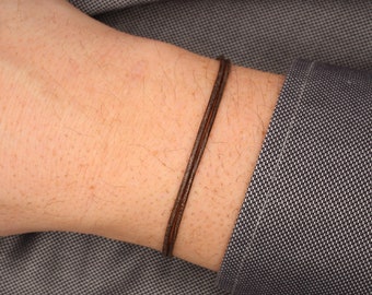 Partnerarmband Leder 1,5 mm Herren, unisex