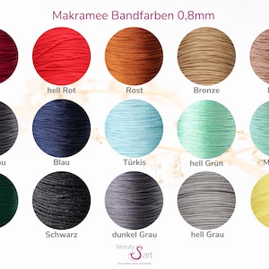 Auswahl der Makramee Bandfarben Teil 2