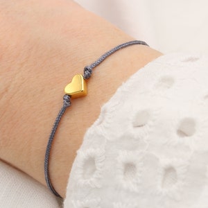 Filigranes Armband Makramee Herz silber, gold oder rosegoldfarben Bild 9