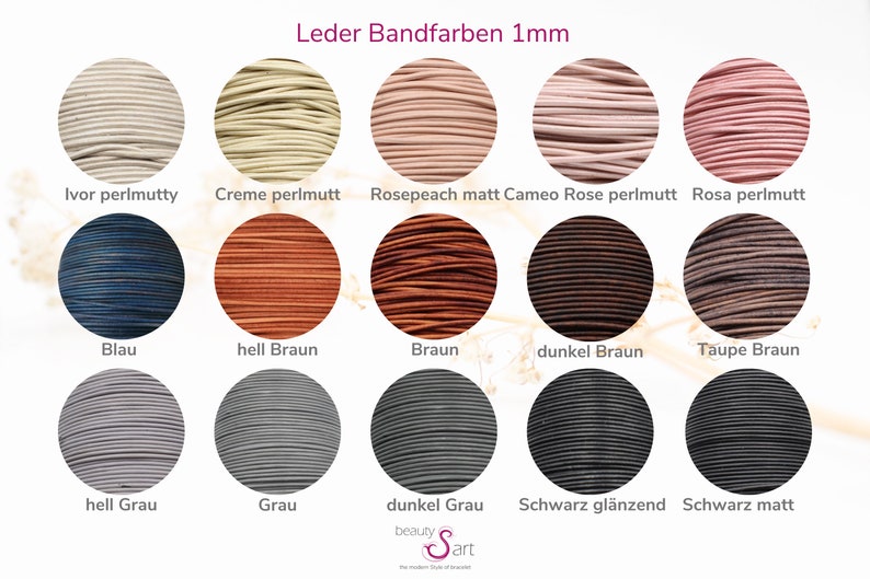 Auswahl der Leder Bandfarben