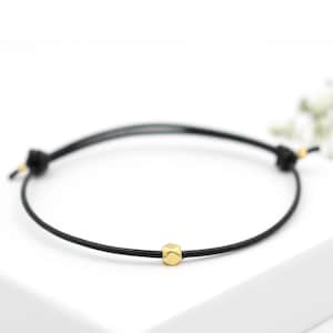 Lederarmband Raute mit Schiebeknoten Verschluss