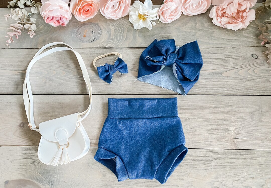 Denim Bloomers Denim Baby Girl Bloomers denim Toddler Etsy
