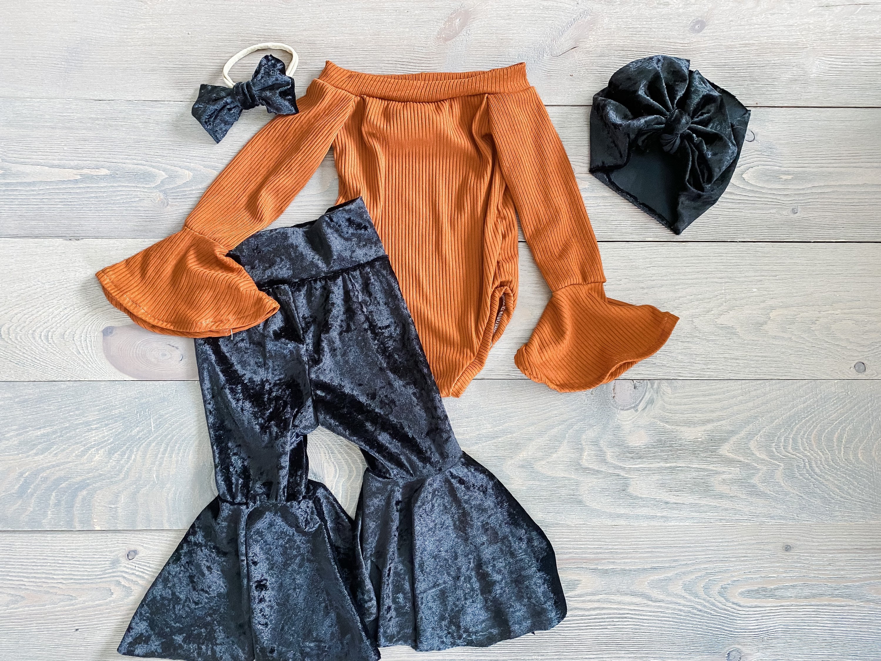 Black Velvet Bell Bottoms Baby Girl Bell Bottoms Toddler Etsy