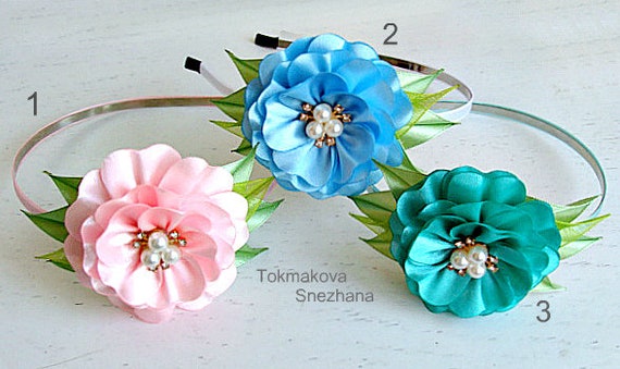 Kanzashi Headband Flower Headband for Girl/women Colorful  display picture 3
