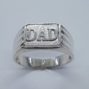 Anillo de hombre, Anillo de papá, Anillo de plata, Regalo del día del padre, Anillo de papá de plata, Envío gratis, Anillos para hombre, Regalo de cumpleaños, Plata de ley 925, Plata