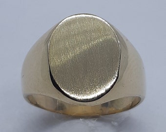 Siegelring Gold, Siegelring Gold, Männer Siegelring, Initialen Ring, Personalisierter Ring, Herrenring, 10k Gelbgold, Ring, Siegelring Gelbgold