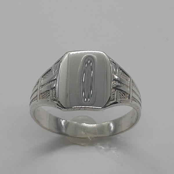 Männer Siegelring, Siegelring Silber, Siegelring Silber, Initialen Ring, personalisierte Ring, Siegelring für Ihn, schwerer Silberring, Herren Ringe