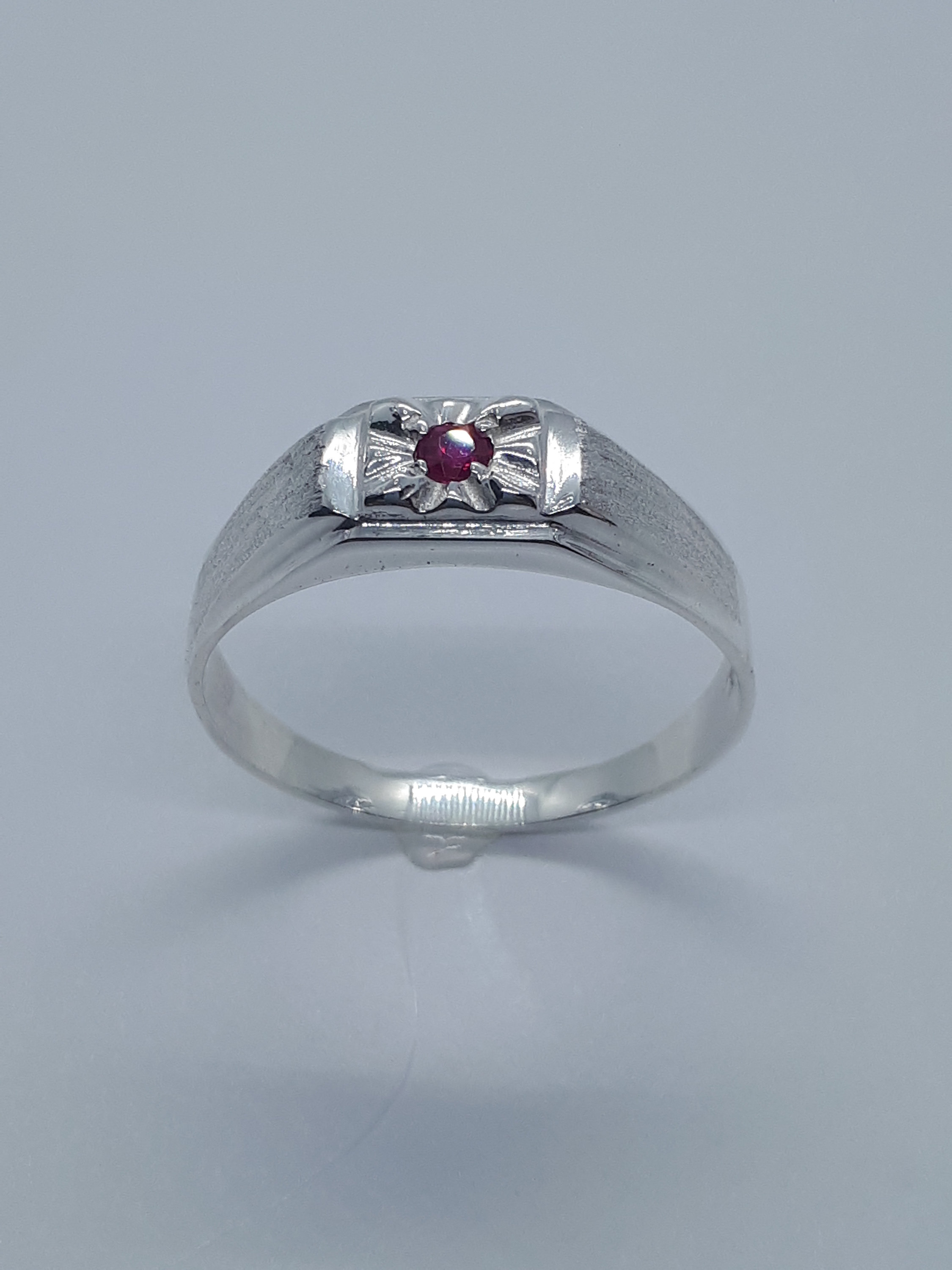 Silver Ring Ruby Ring Men Silver Ring 