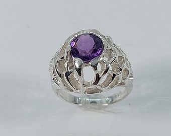 Sterling Silver Amethyst Ring - February Birthstone