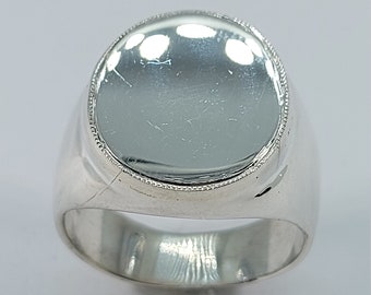 Anillo de sello, Anillo de sello de hombre, Anillo de sello de mujer, Plata, Anillo de plata grabado, Anillos de sello, Regalo para él, Anillos de hombre, Anillo de sello de hombre