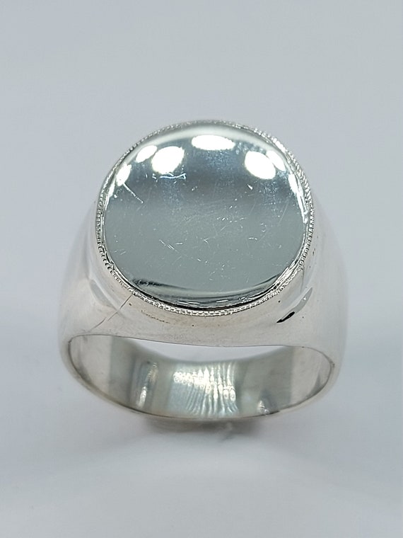 Oval Engravable Ring Sterling Silver Polished Mens Womens Oval Engravable Ring Sterling Silver Polished Mens Womens