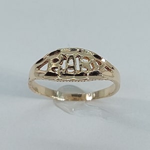 10k Yellow Gold Baby Ring: Handmade Celtic Design