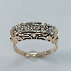 Wedding Band, Diamond Wedding, Wedding Rings, Anniversary Ring, Diamond Engagement Ring, Diamond, 10k Yellow Gold, 10k White Gold