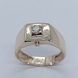 Anello da uomo con diamanti, fede nuziale da uomo, anello da uomo con diamanti, oro bianco 10k, anello con diamanti, oro giallo 10k, anello da uomo in oro giallo, anello da uomo in oro