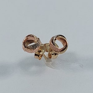 Stud Earrings, 3 Color gold Stud, Baby Stud, 5 mm Stud, 10k Yellow Gold, Women Studs, Gift for Her, Push Back Stud, Christmas Gift