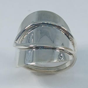 Anillo de cuchara, Plata esterlina maciza, Anillos de cuchara, Anillo de plata pesado, Anillo de plata con cuchara, Joyería de cuchara, Anillo de cubiertos, Anillo de plata, Anillo pesado