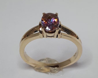 10k Yellow Gold Mystic Topaz Ring