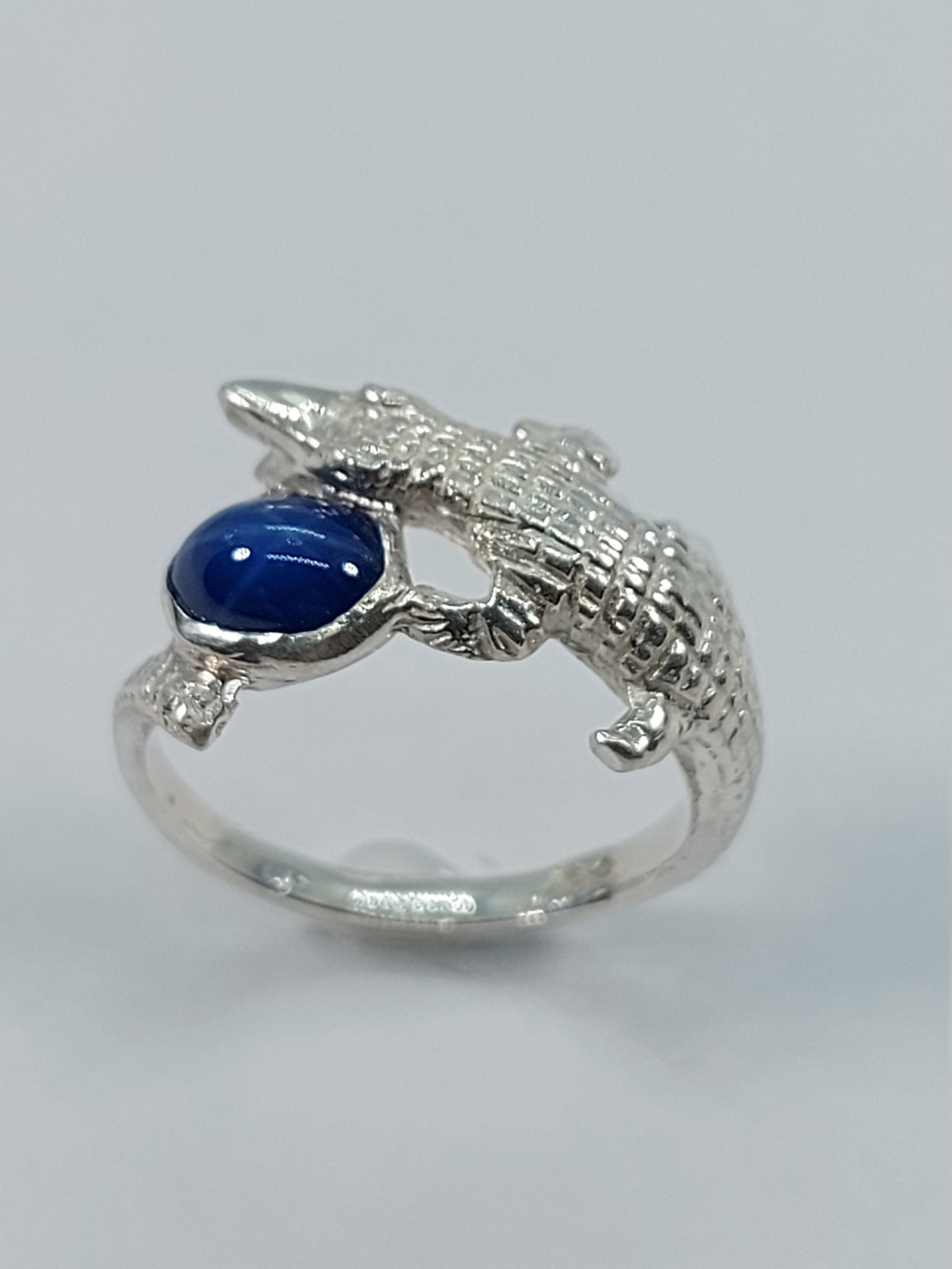 Crocodile Ring Star Sapphire Ring Crocodile Jewelry -  Ireland