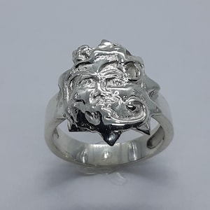 Heavy Sterling Silver Ring, Statement Jewelry, Size 6 3/4