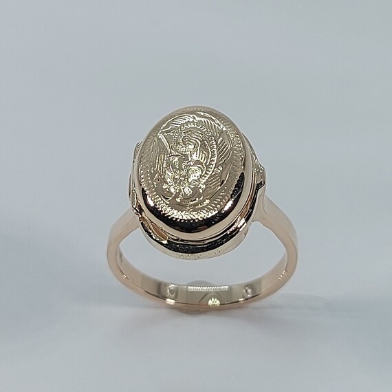 Locket Ring Locket Gold Ring Yellow 