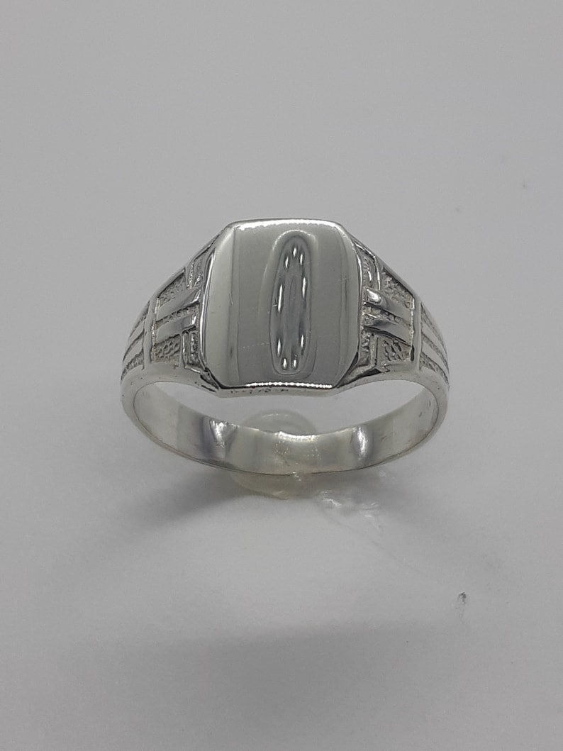 Men Ring Ring Silver Ring Initials Etsy