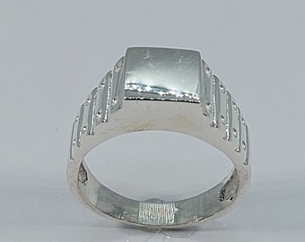 Anillo de sello, Anillo de sello de hombre, Anillo de sello de mujer, Plata, Anillo de plata grabado, Anillos de sello, Regalo para él, Anillos de hombre, Anillo de sello de hombre